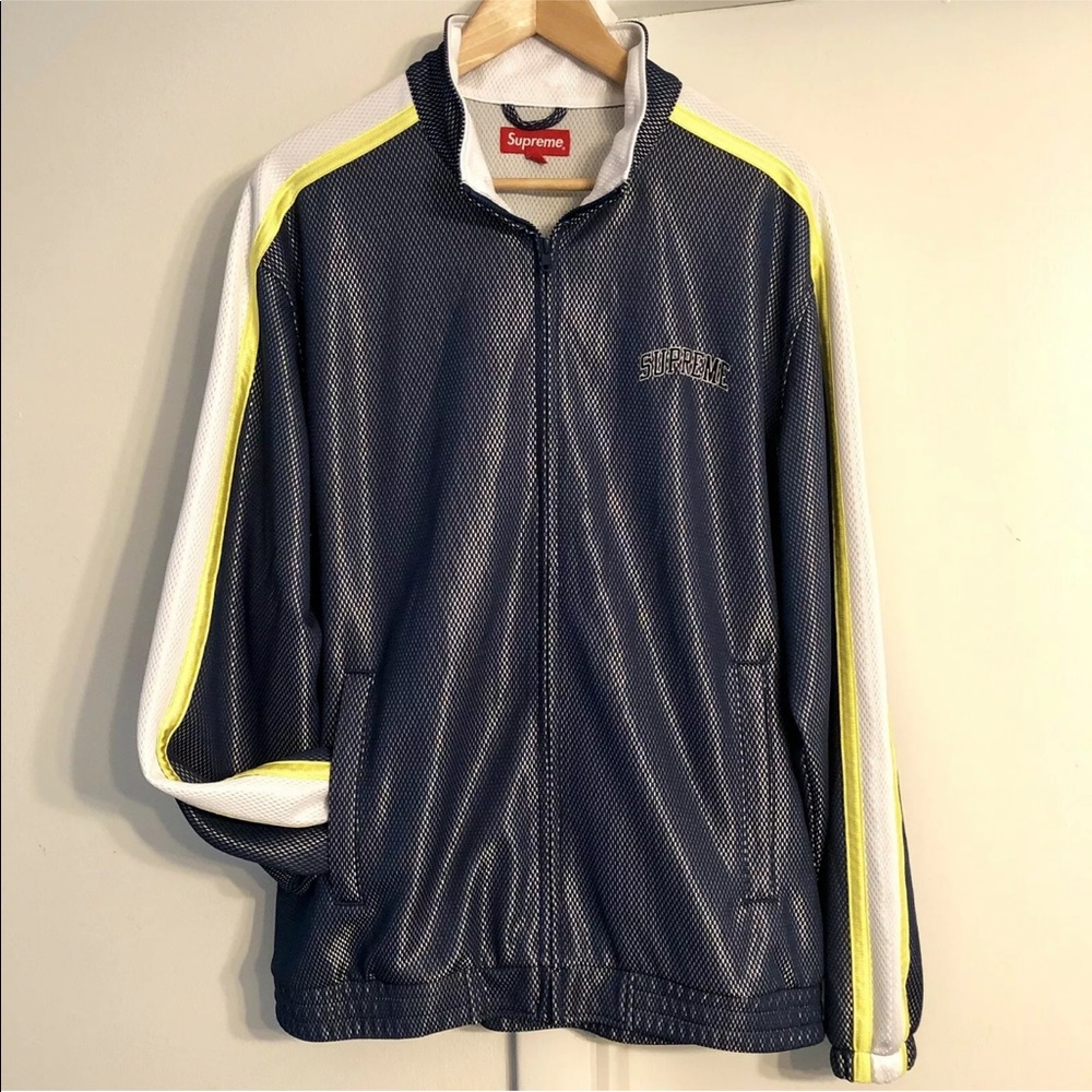 SOLD! SUPREME Bonded Mesh Blue XL Track Jacket NEW